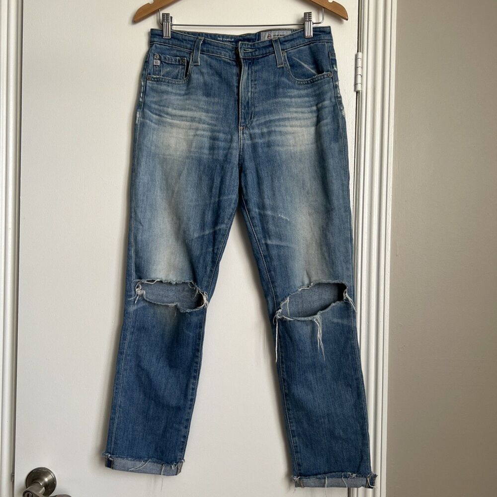 AG Jeans Sz 28R The Isabelle High Rise Straight Crop in 13 Years Saltwater